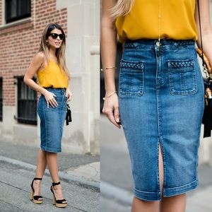 7 for all mankind denim skirt